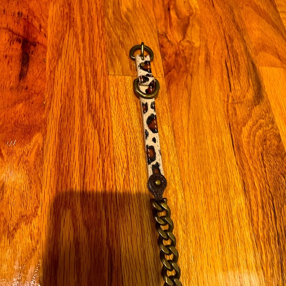 Sam Edelman patent leather and quilted leopard ballet flats with belt - Picture 9 of 12